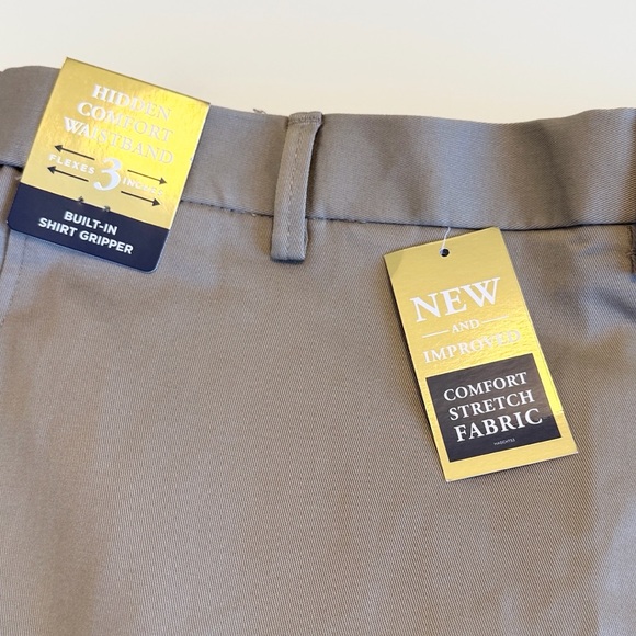 Haggar Big Men Iron Free Premium Comfort Stretch Khaki Dress Pants 50x29 - Picture 10 of 15